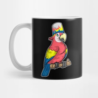 Parrot on Branch with Bucket Paint Mug